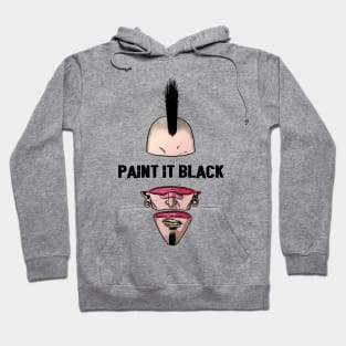 Punk Man Paint It Black Hoodie